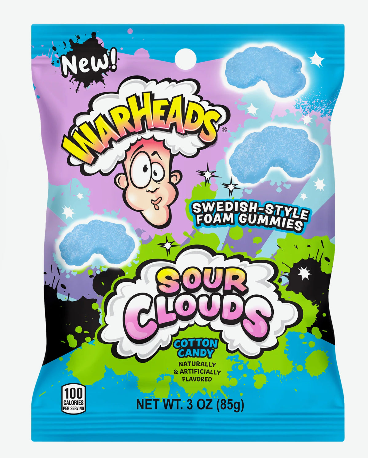 Warheads Sour Clouds Cotton Candy 3oz.