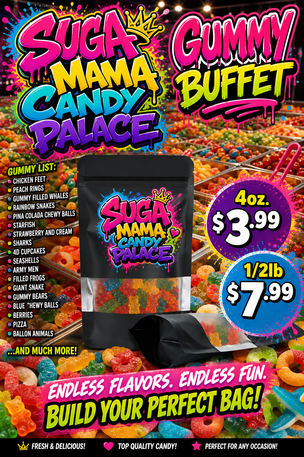 Suga Mama Candy Palace Gummy Buffet