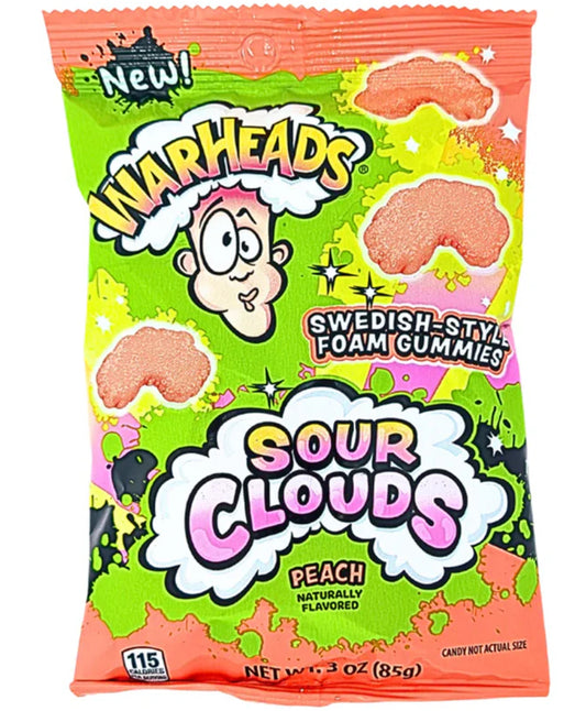 Warheads Sour Clouds Peach 3oz.
