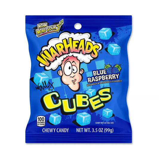 Warheads Cubes Blue Raspberry 3oz.