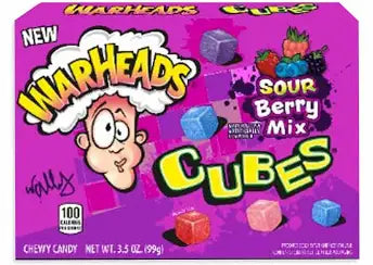 Warheads Sour Berry Mix Cubes 3oz.